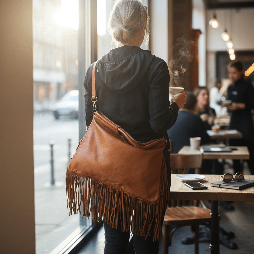 Borsa Donna a Mano in Pelle con Frange - Pito’s|Bag