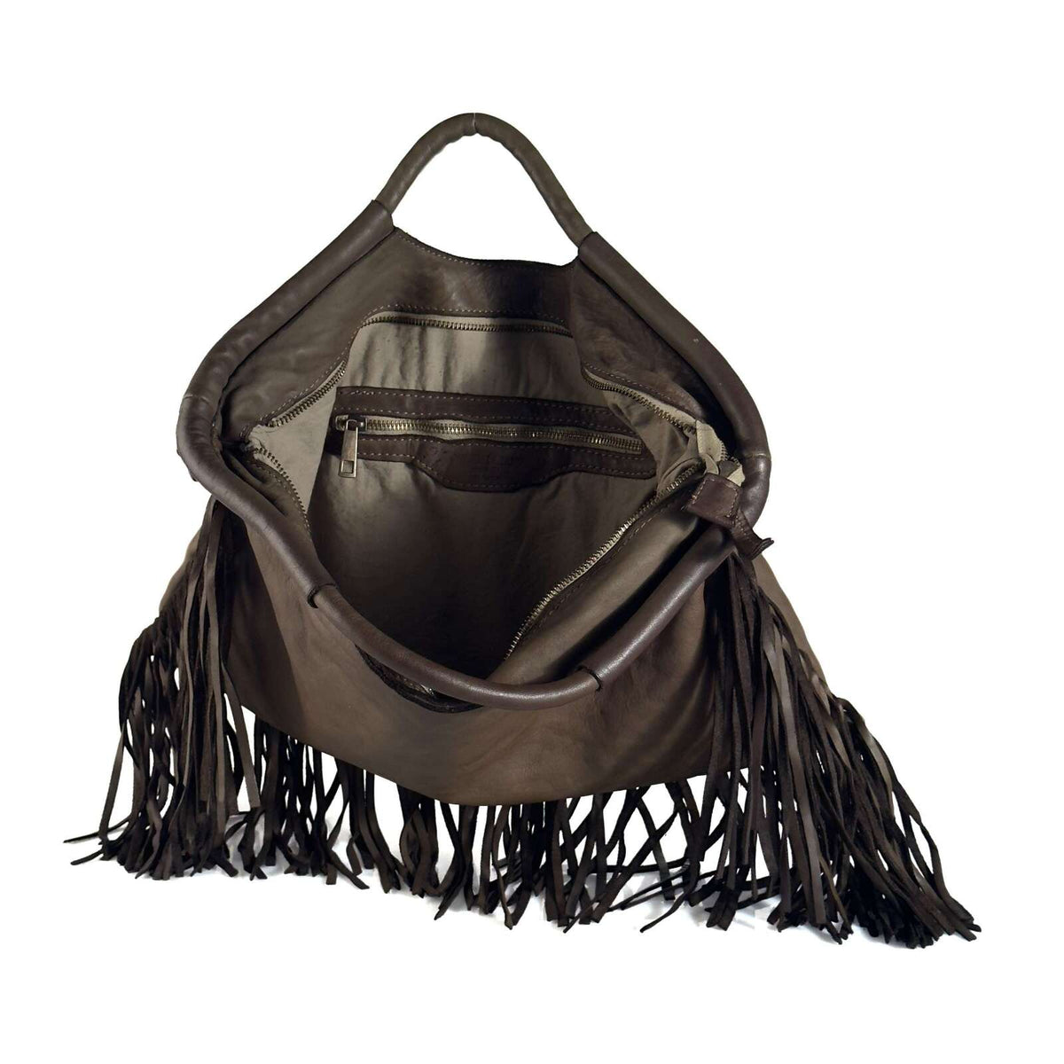 Borsa Donna a Mano in Pelle con Frange - Pito’s|Bag