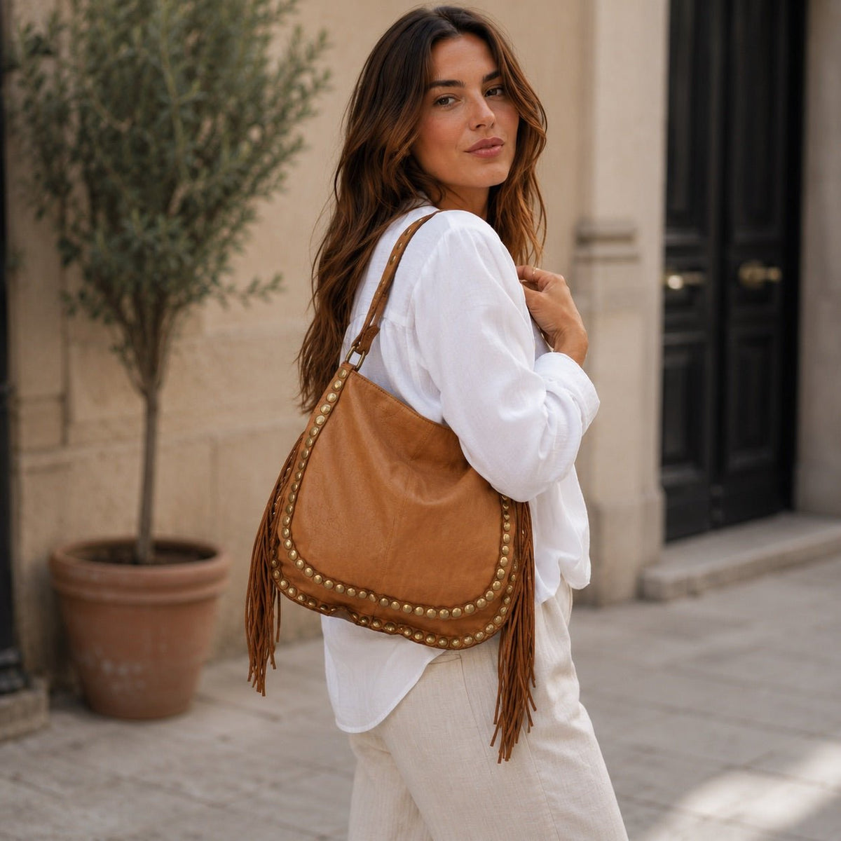 Borsa Donna borchie e frange Iumy - Pito’s|Bag