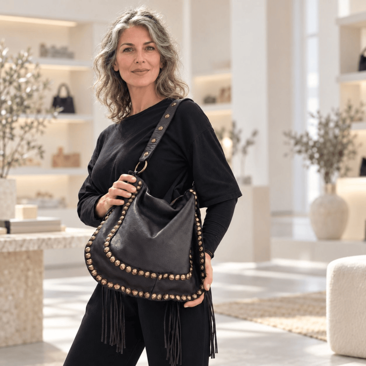 Borsa Donna borchie e frange Iumy - Pito’s|Bag