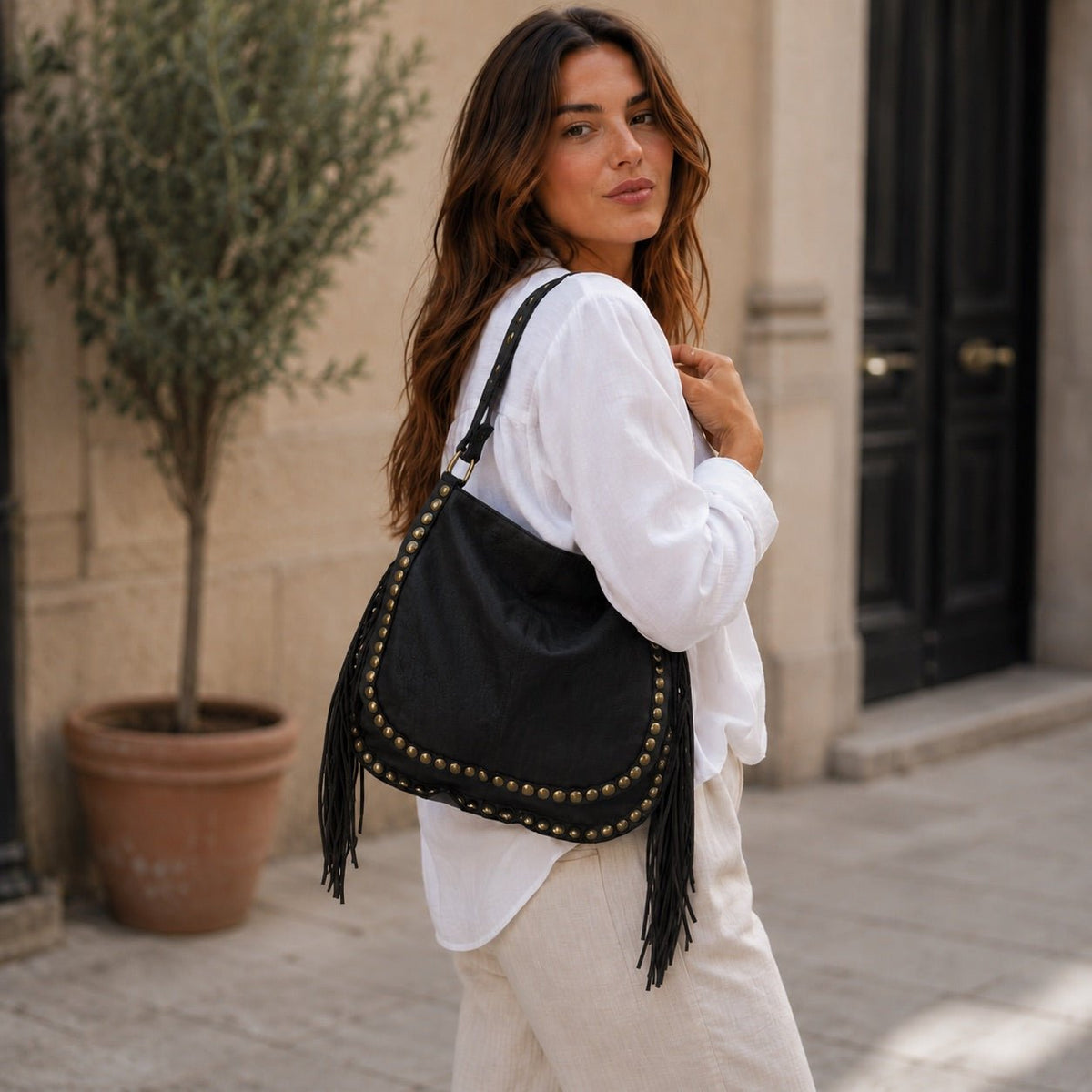 Borsa Donna borchie e frange Iumy - Pito’s|Bag