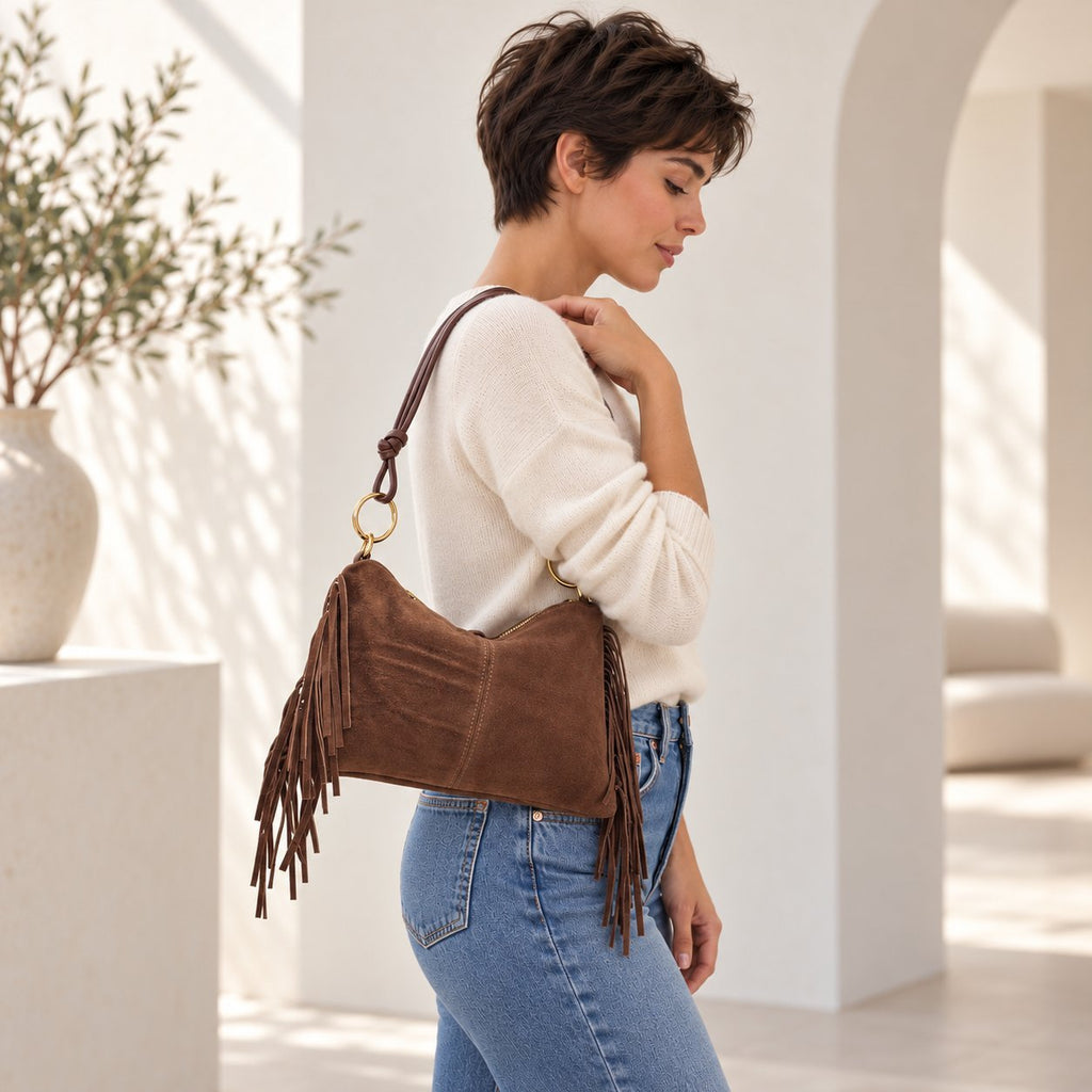 Borsa Donna Camoscio frangiata - Pito’s|Bag