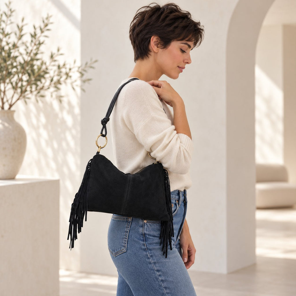 Borsa Donna Camoscio frangiata - Pito’s|Bag