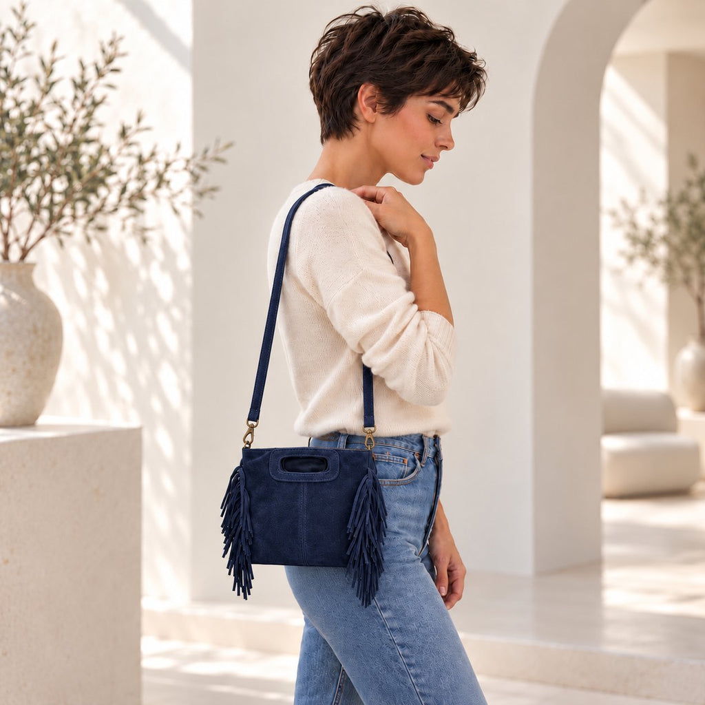 Borsa Donna in camoscio a mano frangiata - Pito’s|Bag