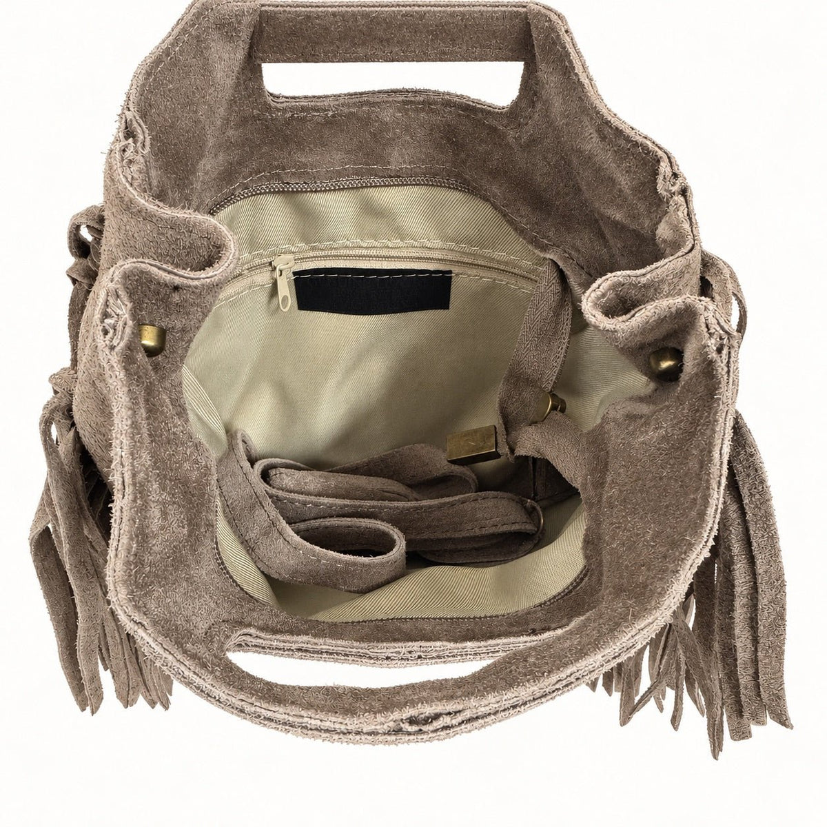 Borsa Donna in camoscio a mano frangiata - Pito’s|Bag