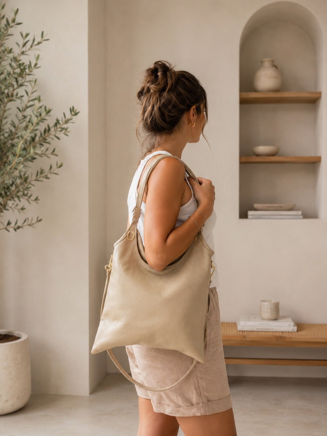 Borsa Donna in Vera Pelle Martellata Simple - Pito’s|Bag