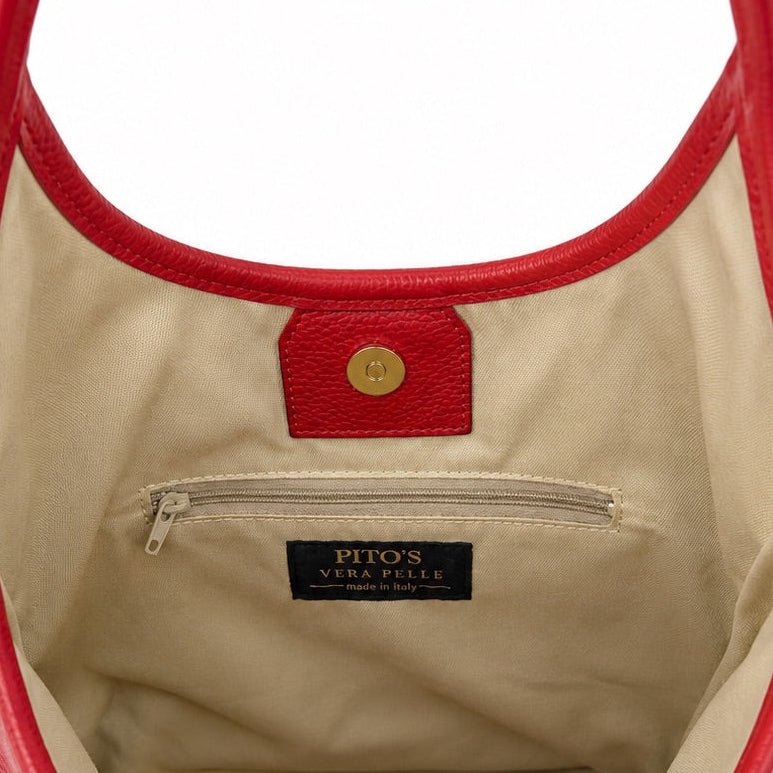 Borsa Donna in Vera Pelle Martellata Simple - Pito’s|Bag