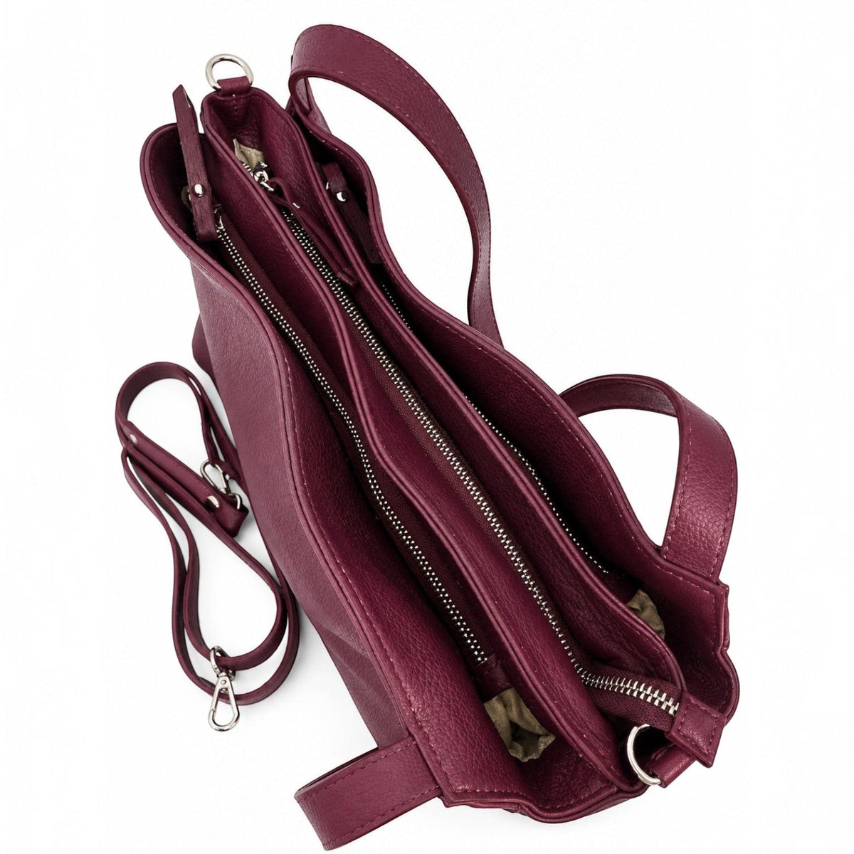 Borsa donna in vera pelle multizip - Pito’s|Bag