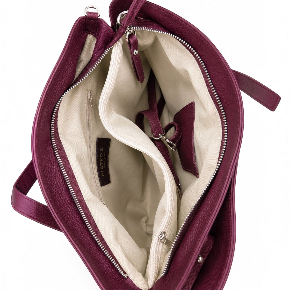 Borsa donna in vera pelle multizip - Pito’s|Bag