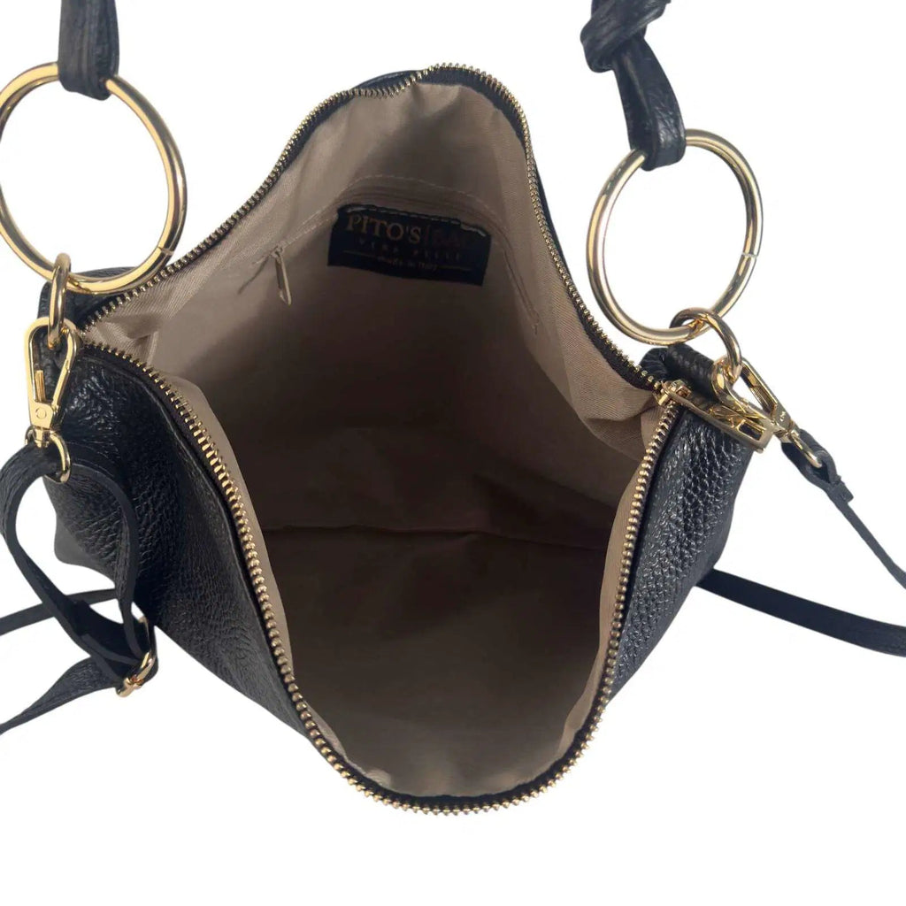 Borsa in vera pelle con Anelli oro - Pito’s|Bag