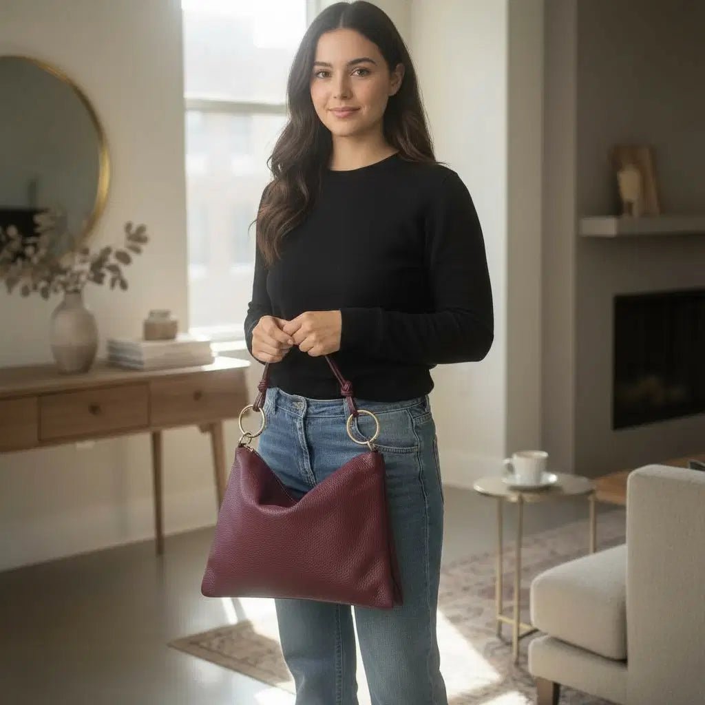 Borsa in vera pelle con Anelli oro - Pito’s|Bag