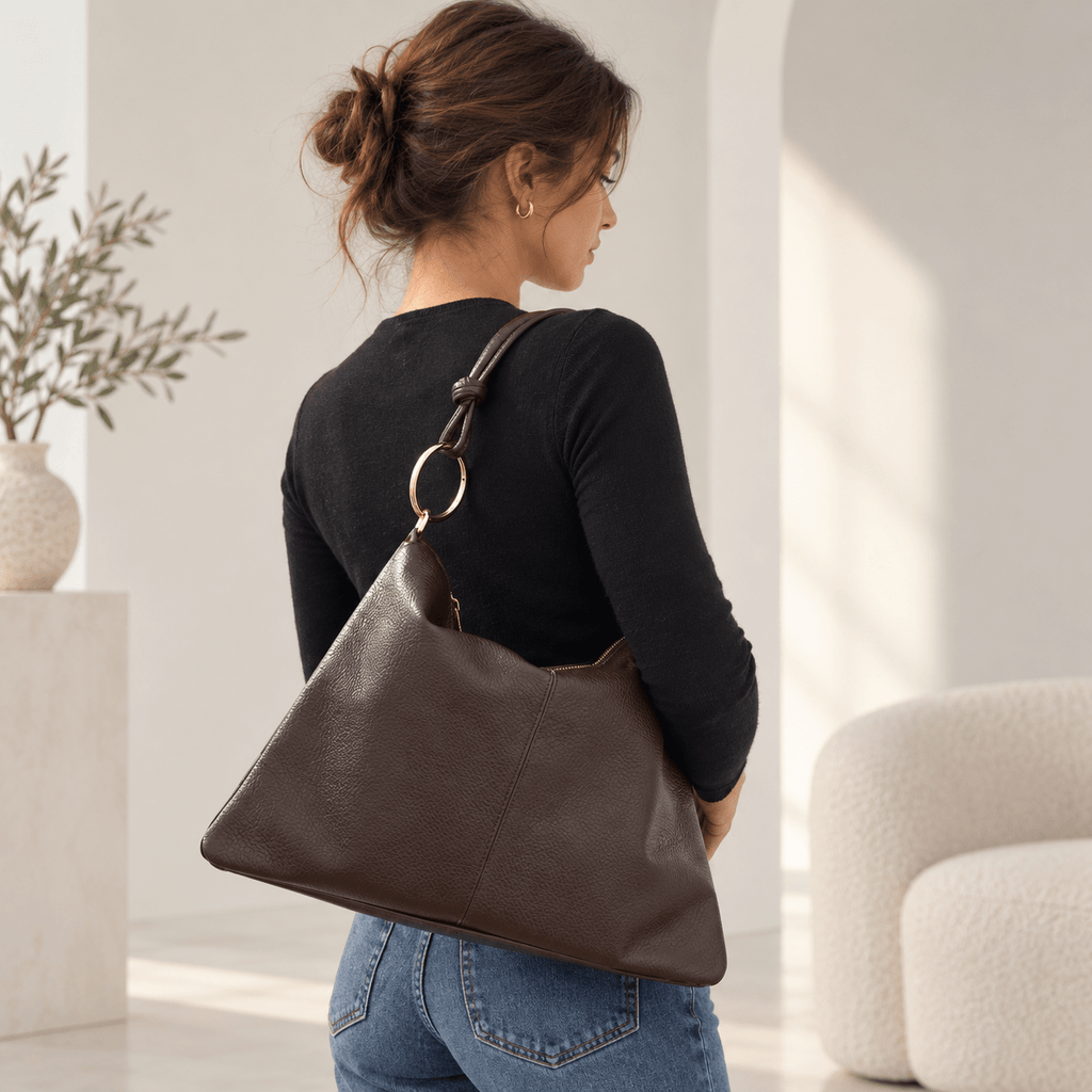 Borsa in vera pelle con Anelli oro - Pito’s|Bag