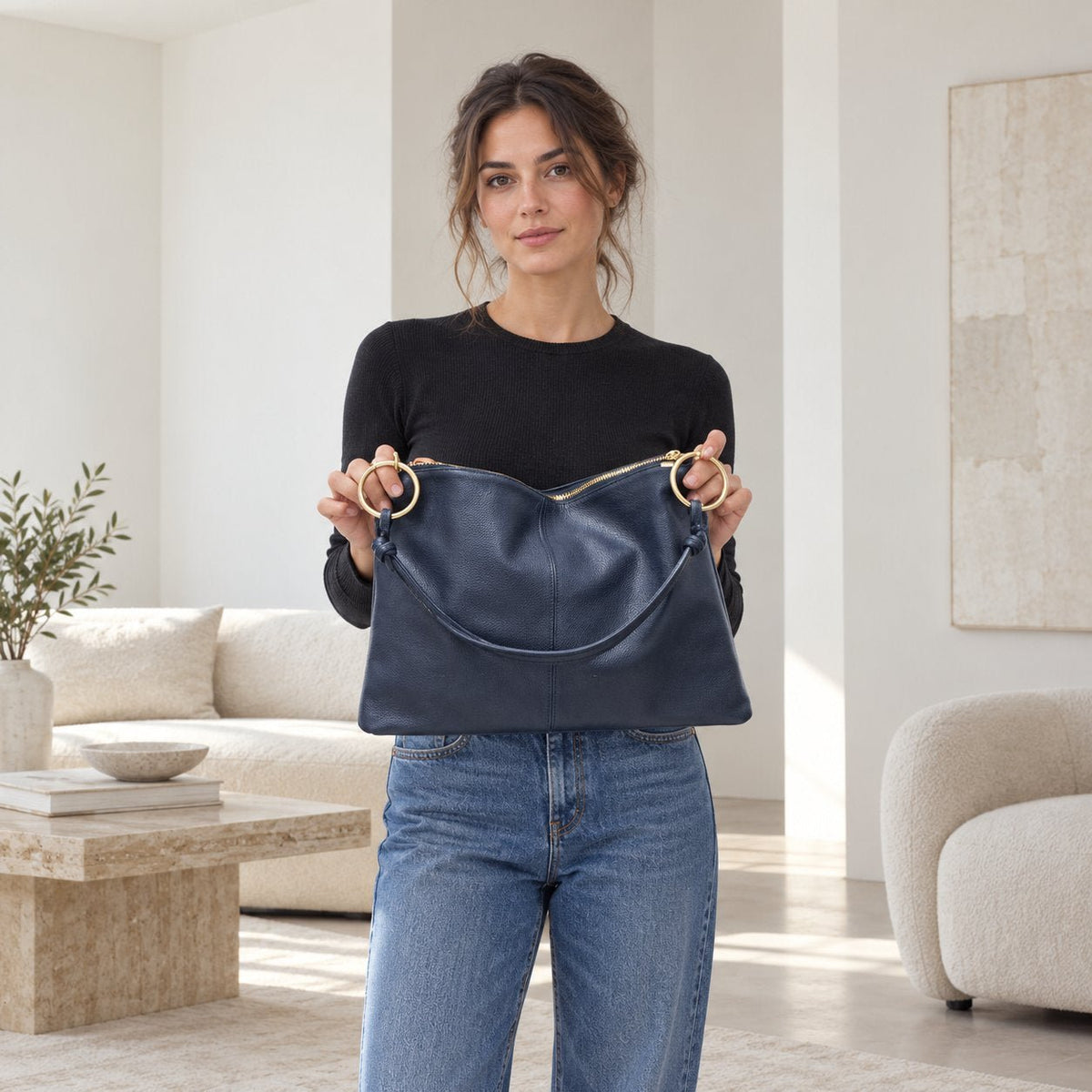 Borsa in vera pelle con Anelli oro - Pito’s|Bag