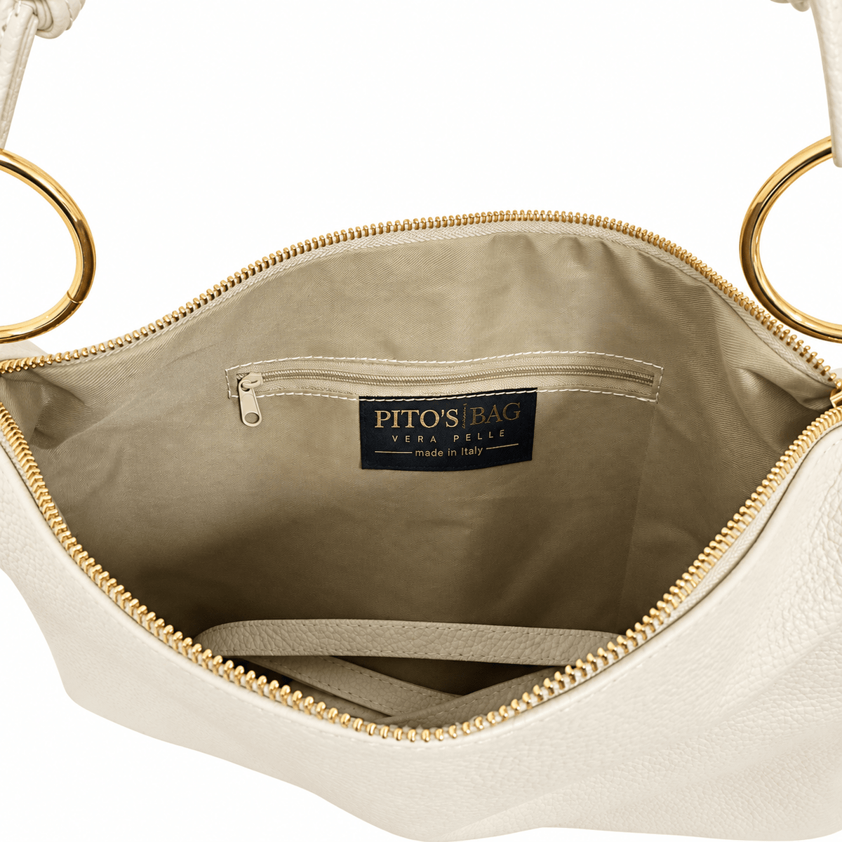 Borsa in vera pelle con Anelli oro - Pito’s|Bag