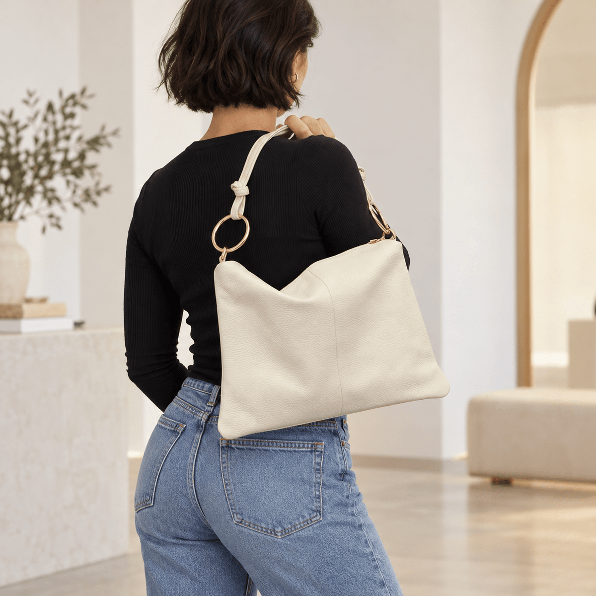Borsa in vera pelle con Anelli oro - Pito’s|Bag