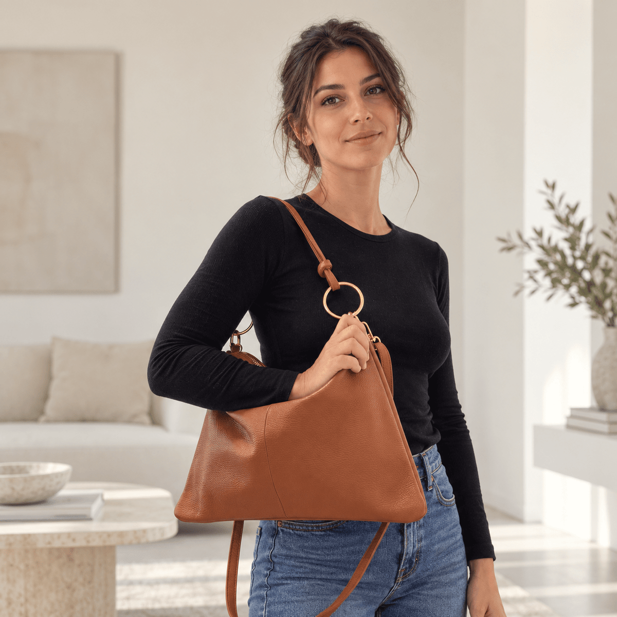 Borsa in vera pelle con Anelli oro - Pito’s|Bag