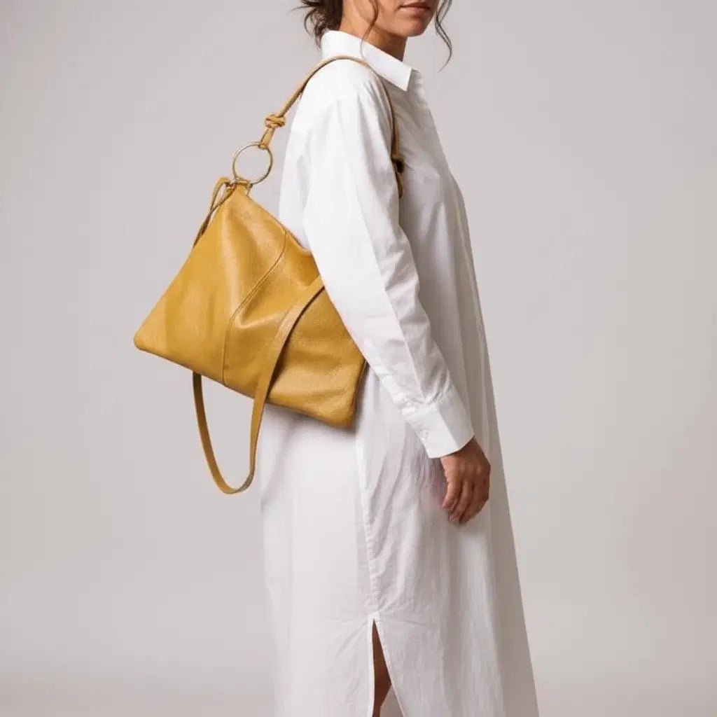 Borsa in vera pelle con Anelli oro - Pito’s|Bag