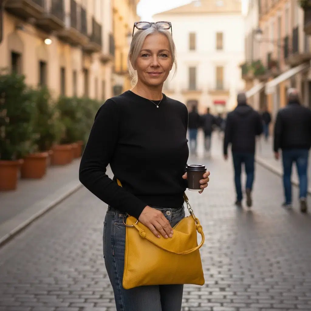 Borsa in vera pelle con Anelli oro - Pito’s|Bag