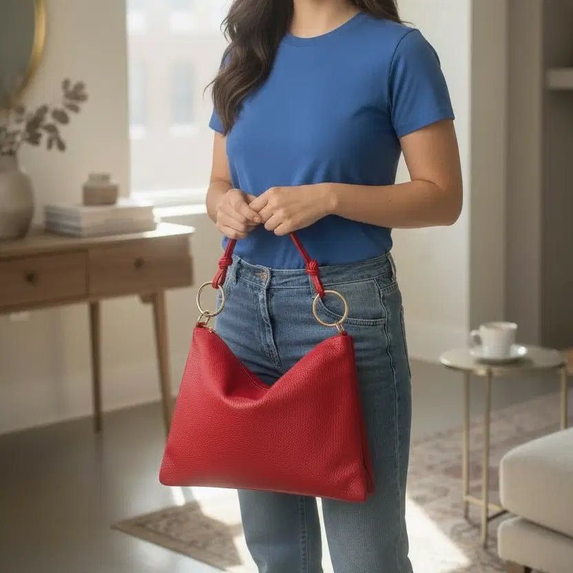 Borsa in vera pelle con Anelli oro - Pito’s|Bag