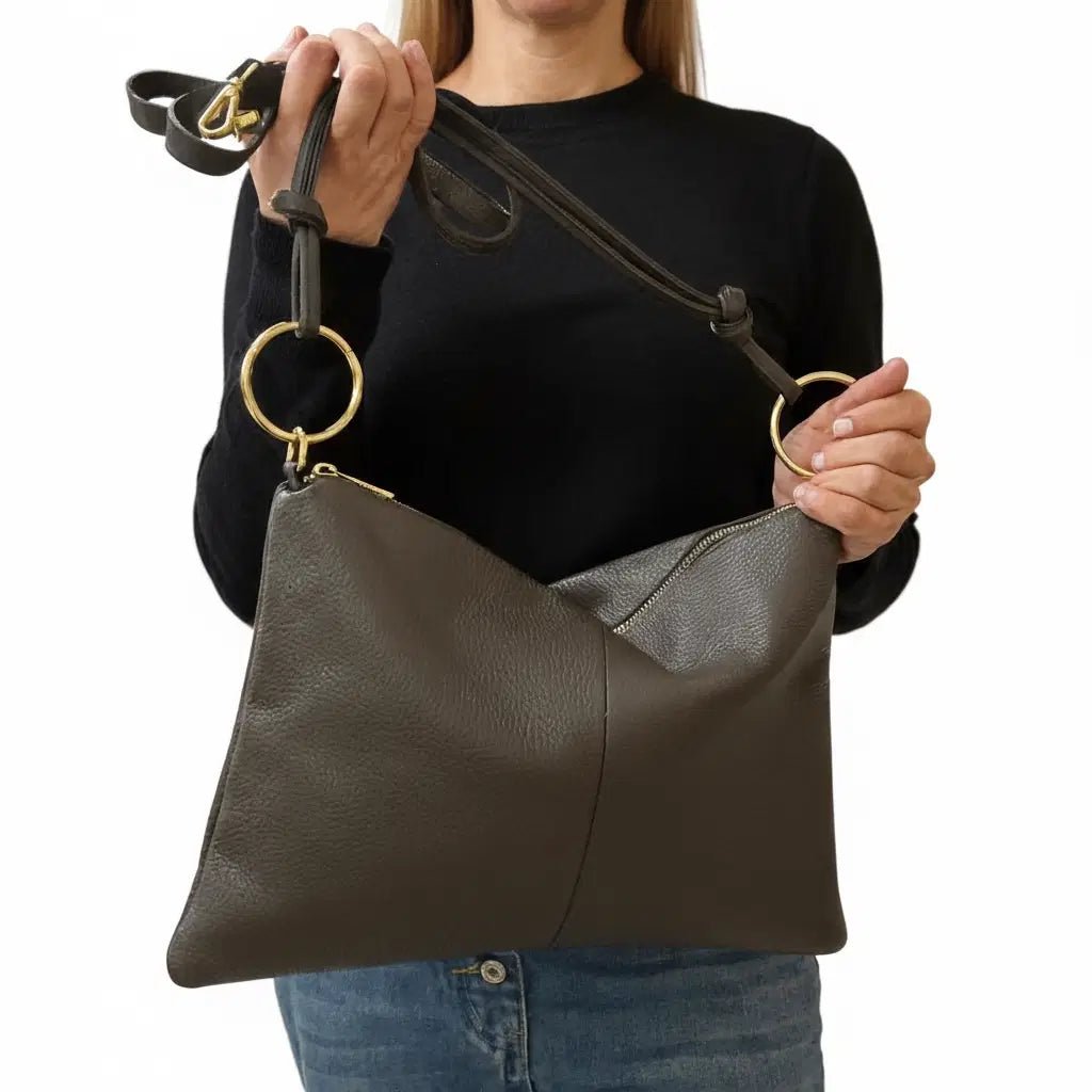 Borsa in vera pelle con Anelli oro - Pito’s|Bag