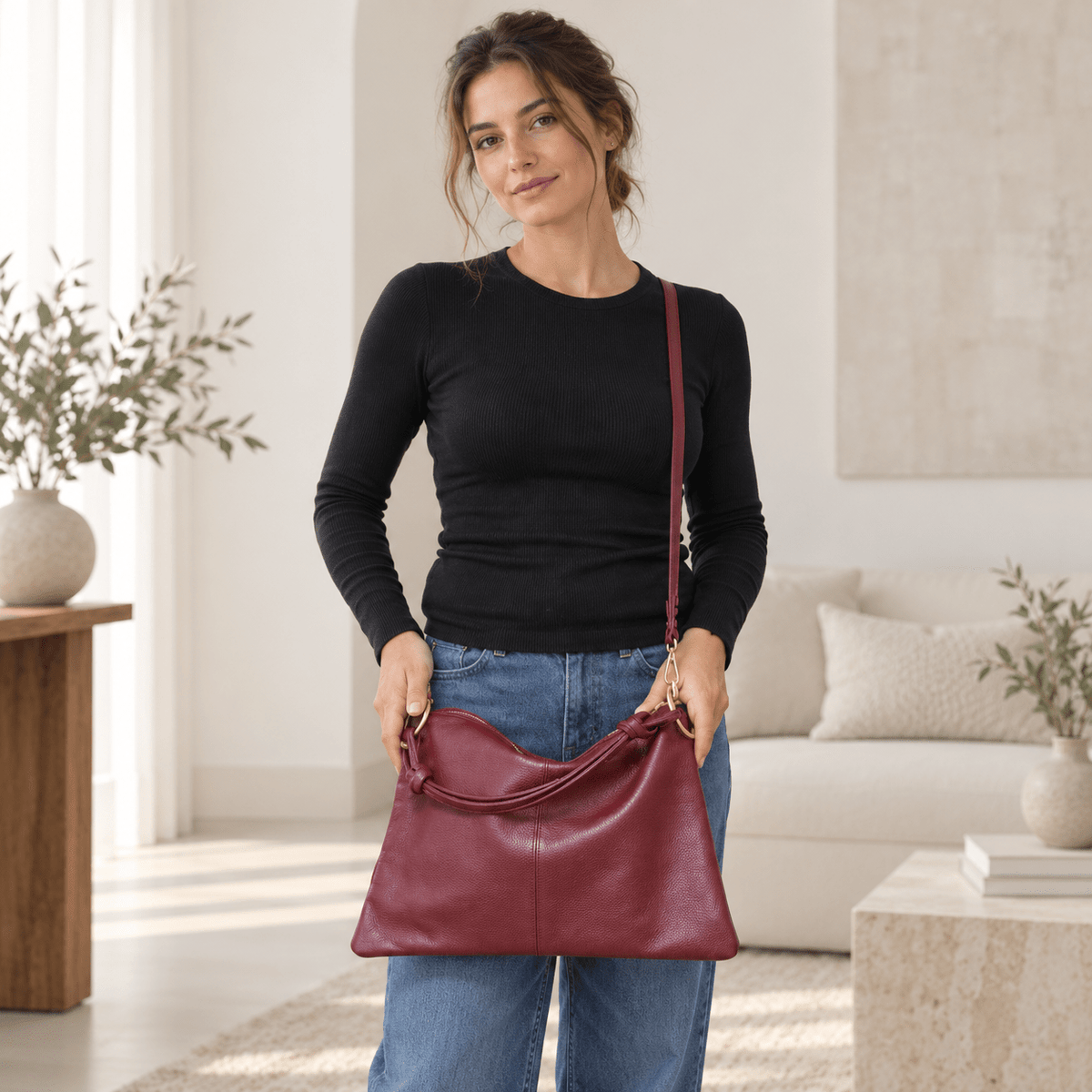 Borsa in vera pelle con Anelli oro - Pito’s|Bag
