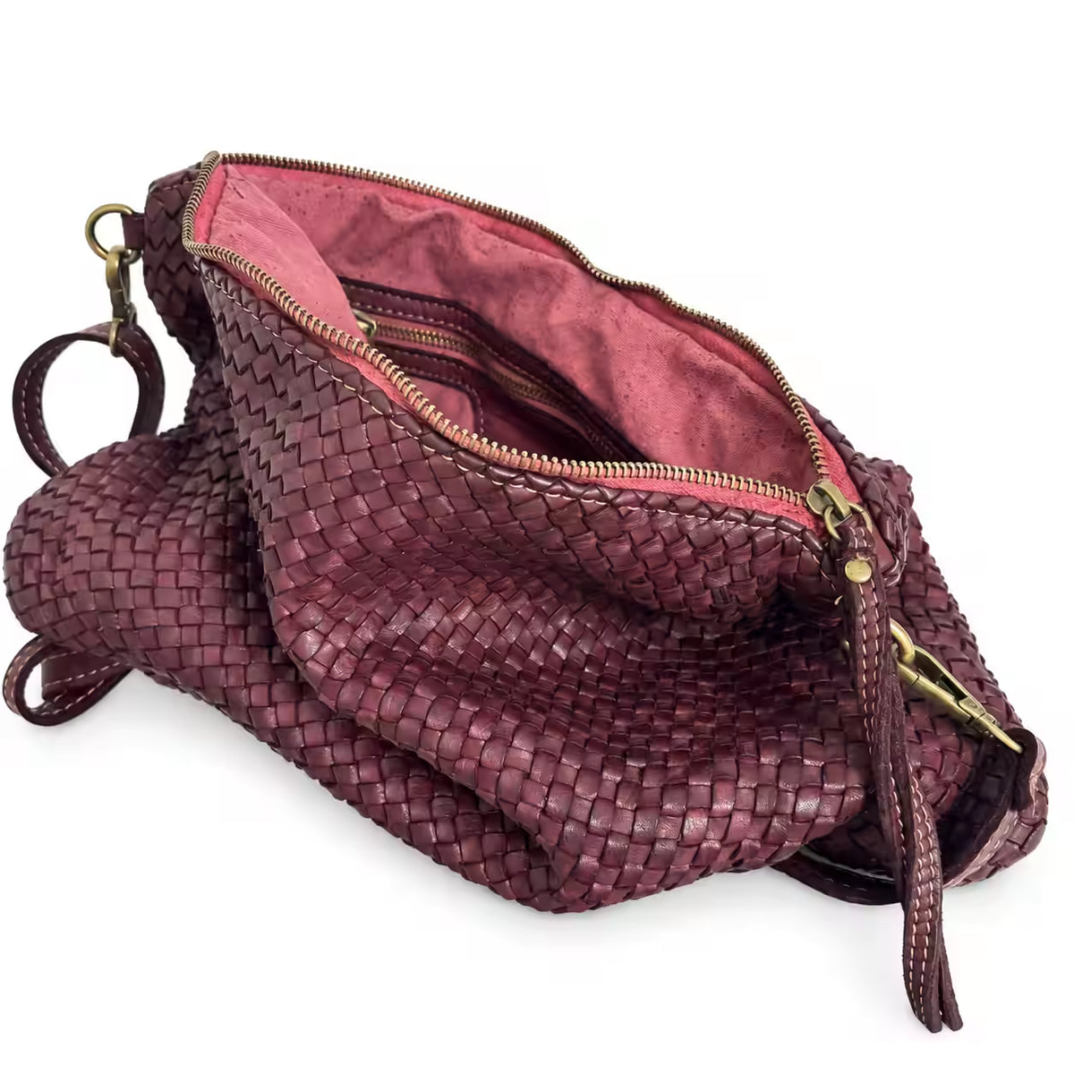 Borsa a tracolla Bustona intrecciata