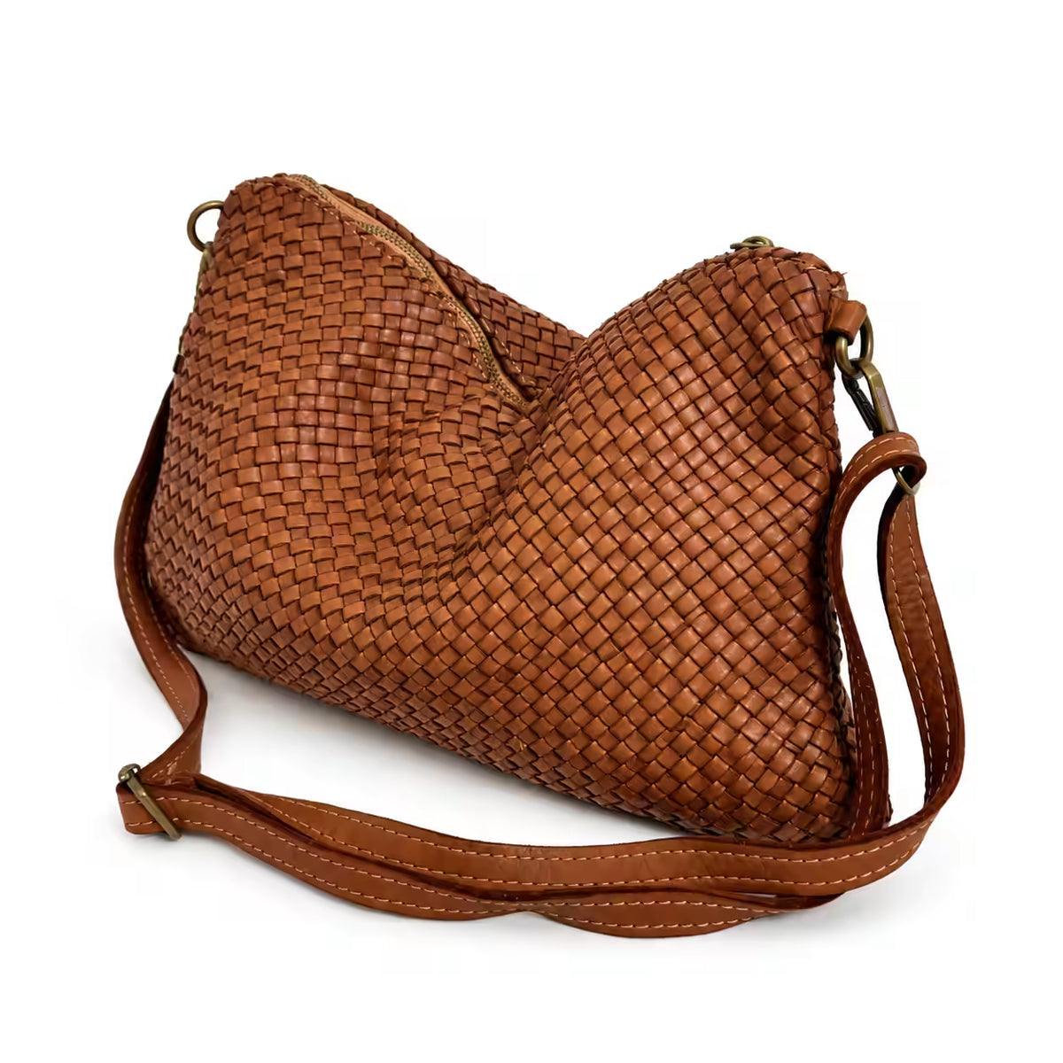 Borsa a tracolla Bustona intrecciata