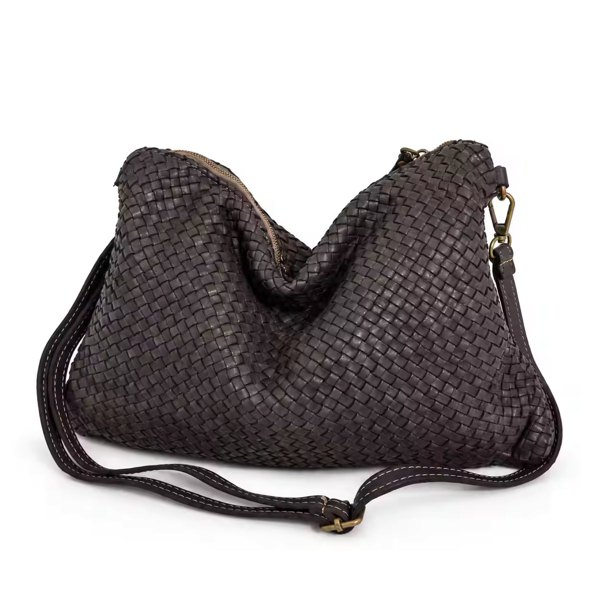 Borsa a tracolla Bustona intrecciata