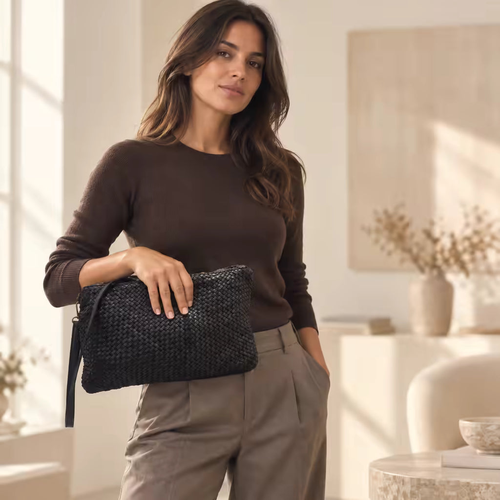 Borsa a tracolla Bustona intrecciata