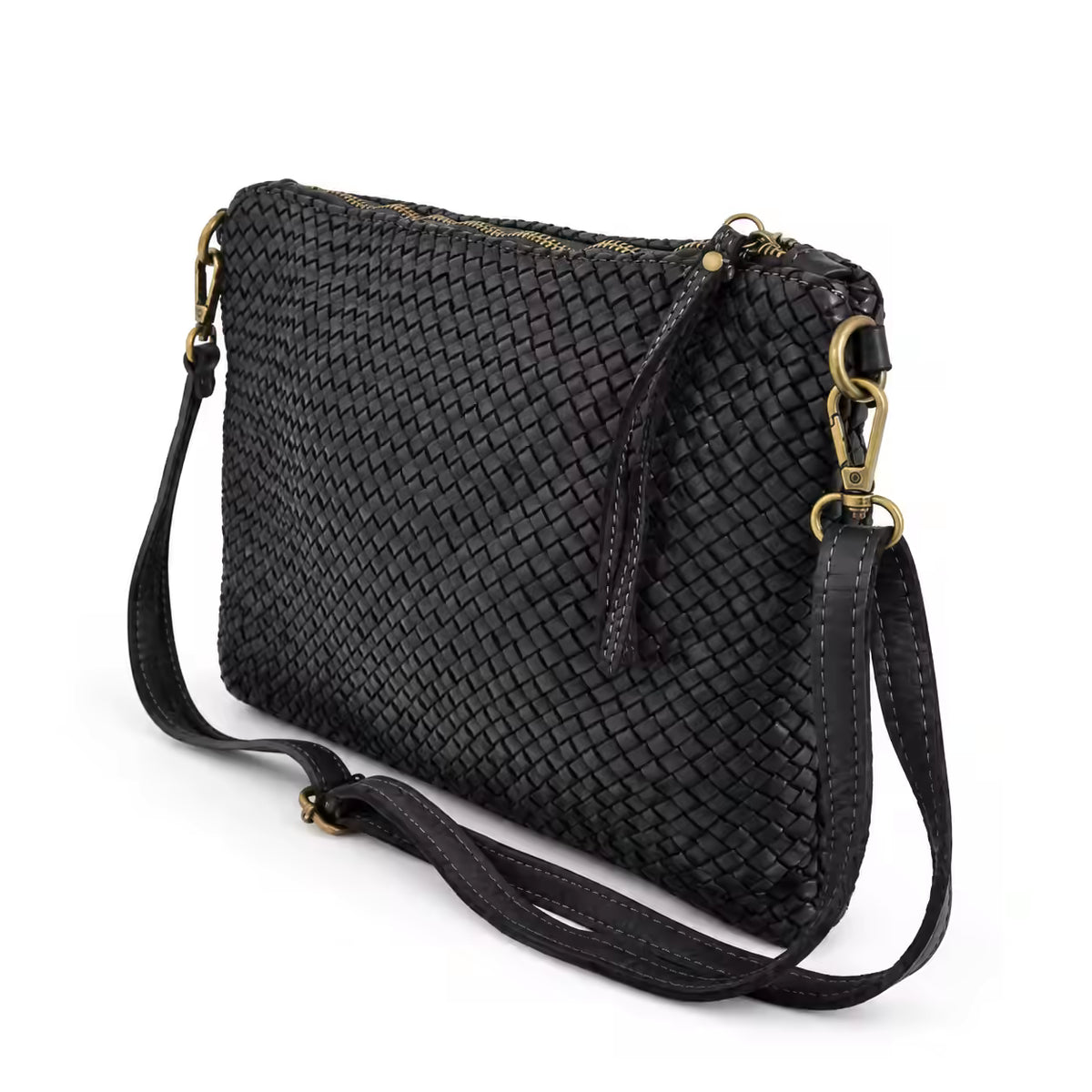 Borsa a tracolla Bustona intrecciata