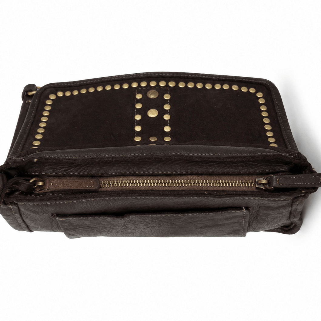 Borsa tracolla doppio manico borchiata Suo - Pito’s|Bag