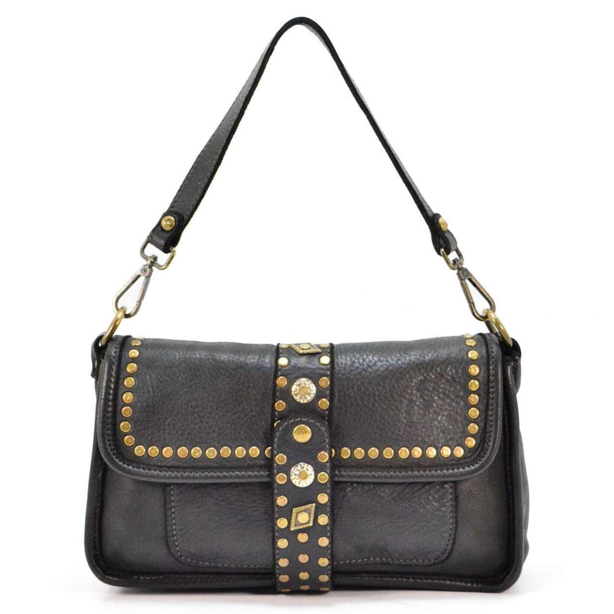 Borsa tracolla doppio manico borchiata Suo - Pito’s|Bag