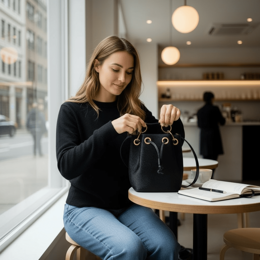 Borsetta a secchiello Style Life nera - Pito’s|Bag