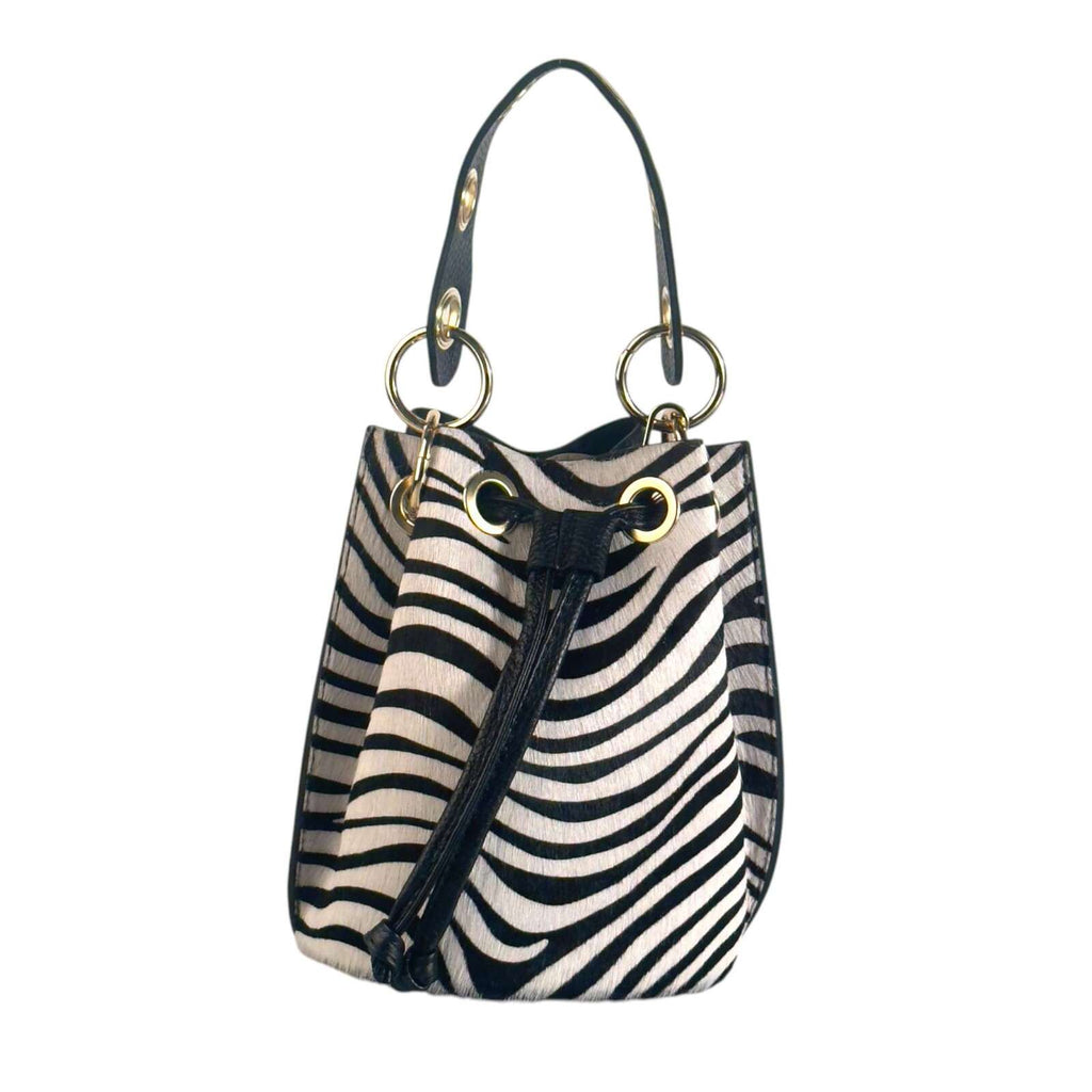 Borsetta a secchiello Style Life Zebrata bianca e nera - Pito’s|Bag