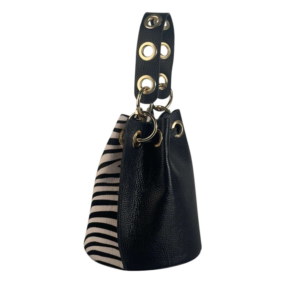 Borsetta a secchiello Style Life Zebrata bianca e nera - Pito’s|Bag