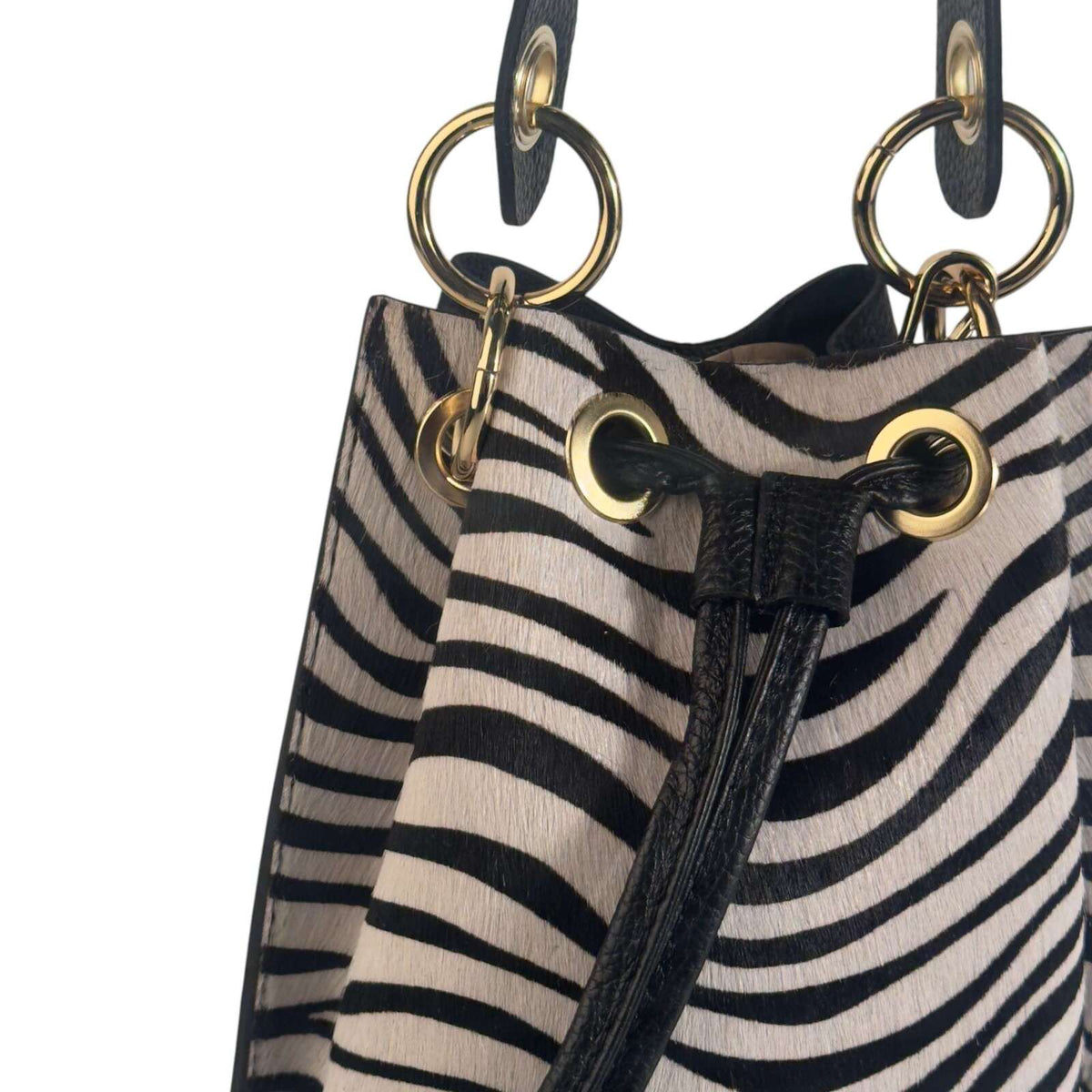 Borsetta a secchiello Style Life Zebrata bianca e nera - Pito’s|Bag