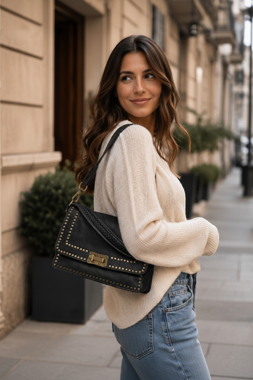 Borsetta in pelle Special nera