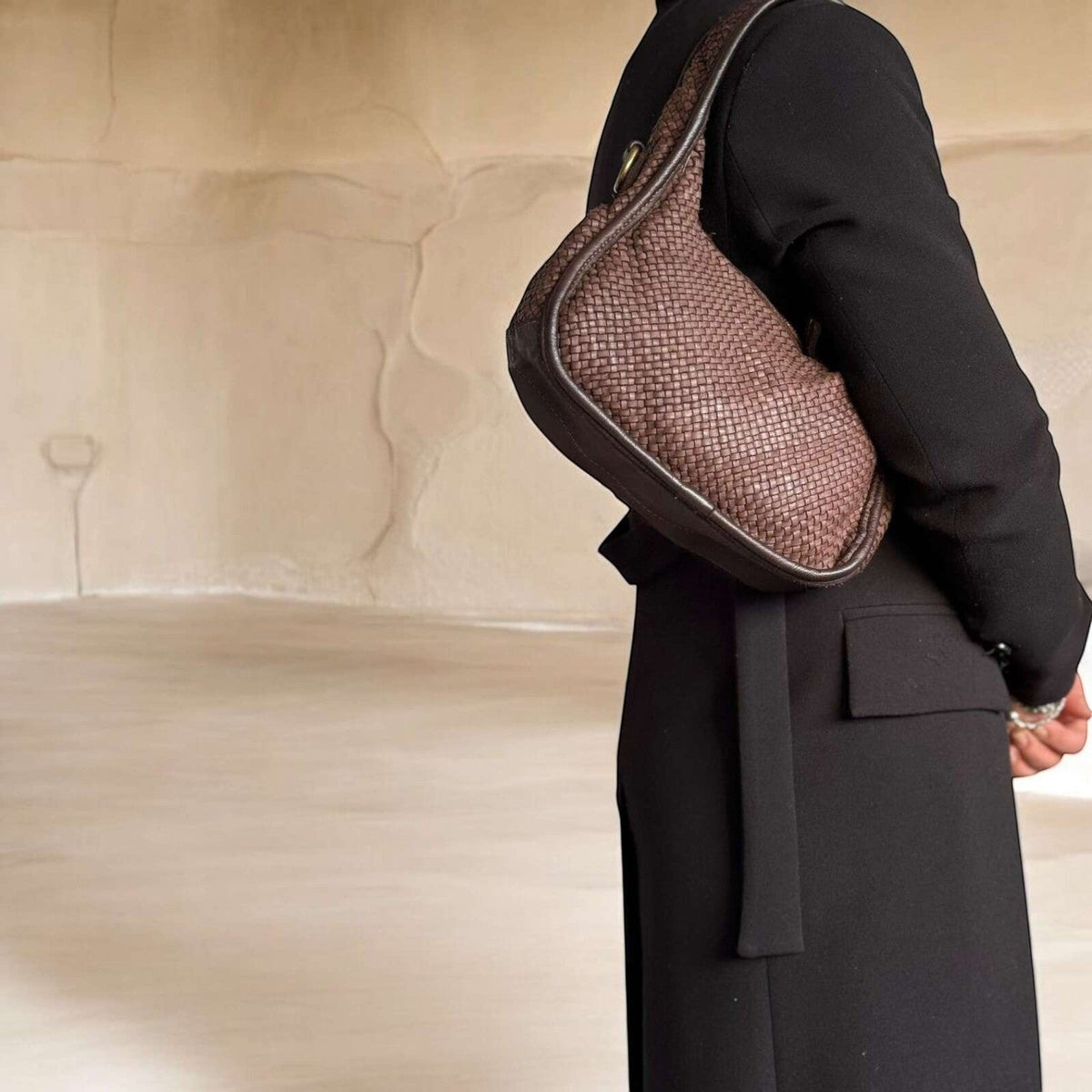 Borsetta in pelle total intreccio - Pito’s|Bag