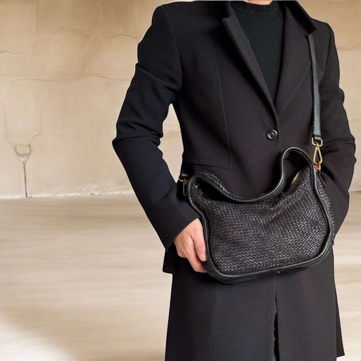 Borsetta in pelle total intreccio - Pito’s|Bag