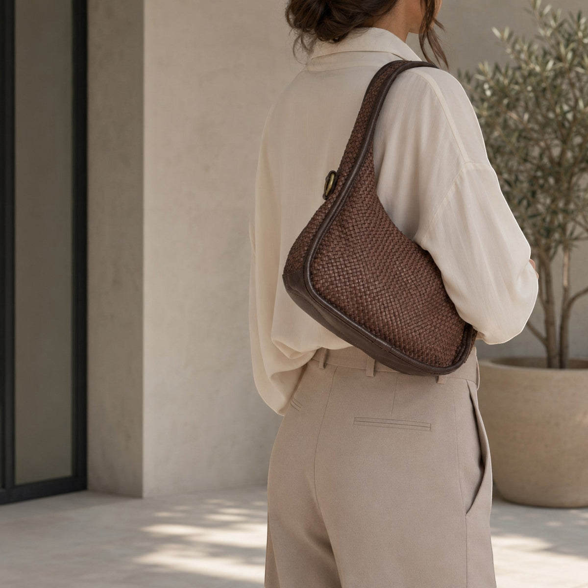Borsetta in pelle total intreccio - Pito’s|Bag