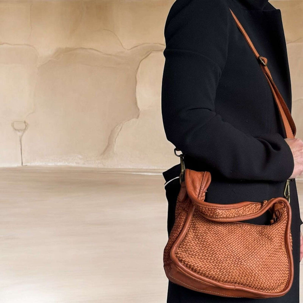 Borsetta in pelle total intreccio - Pito’s|Bag