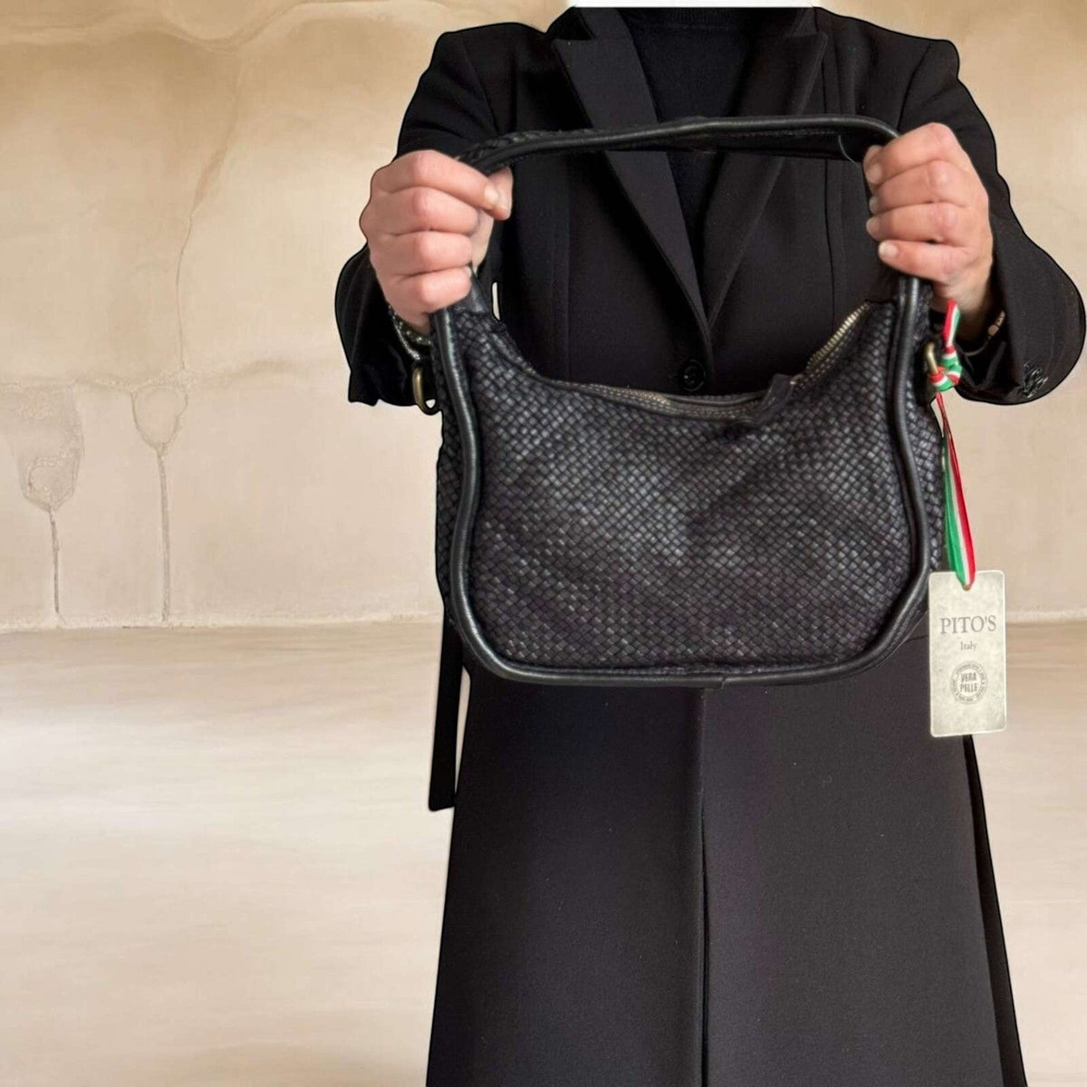 Borsetta in pelle total intreccio - Pito’s|Bag