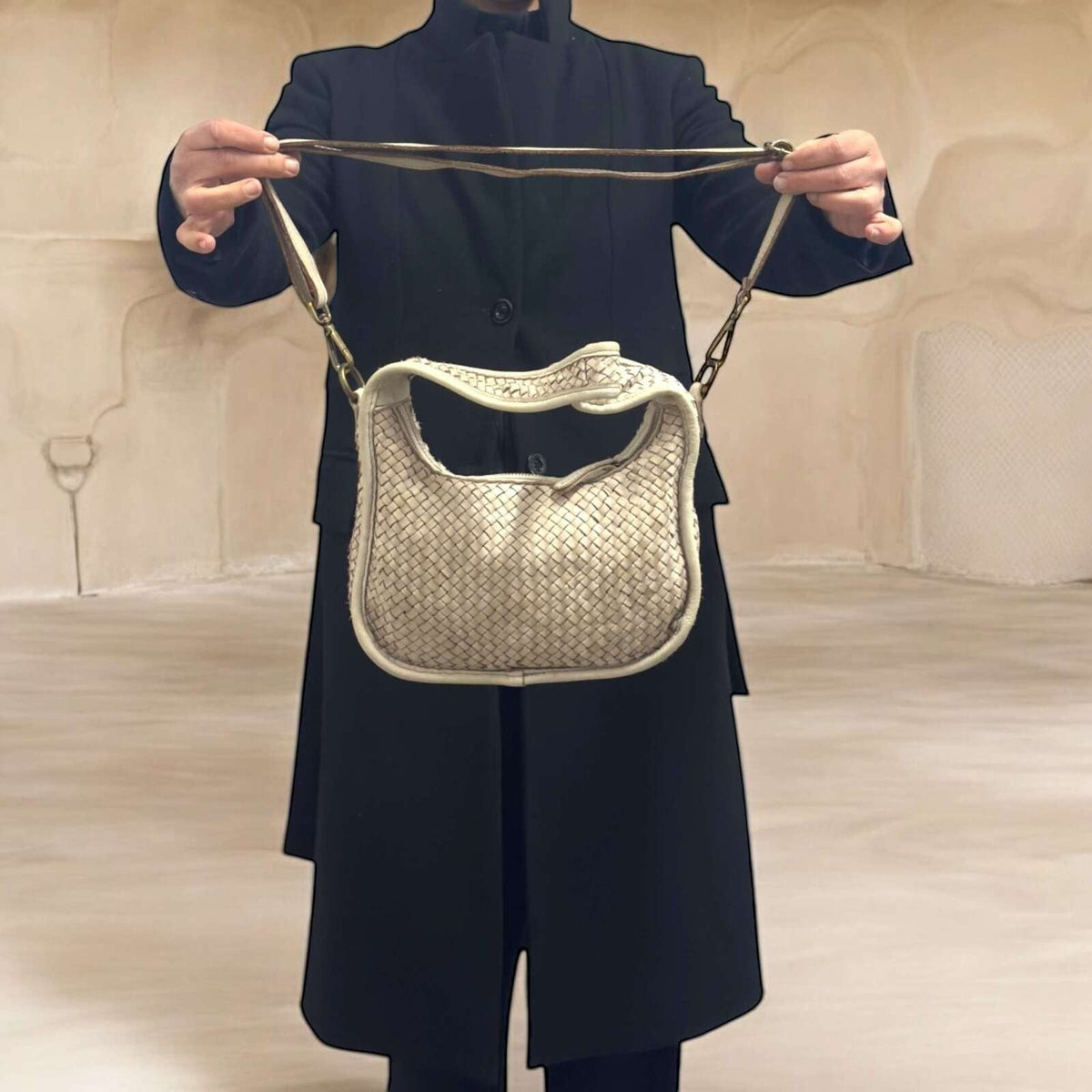 Borsetta in pelle total intreccio - Pito’s|Bag