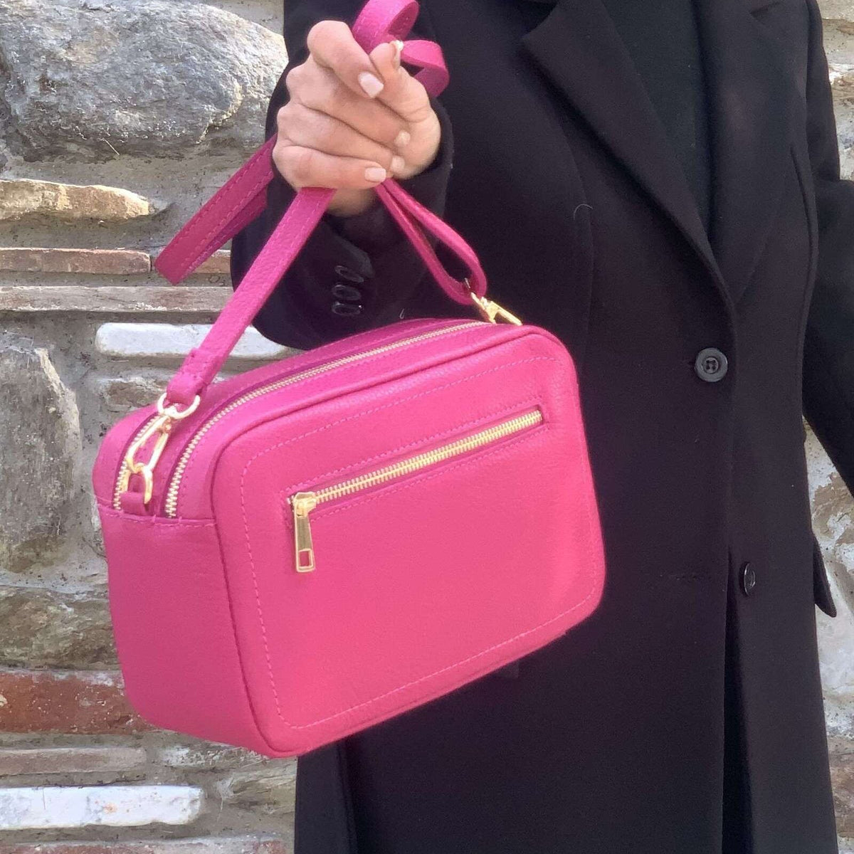 Borsetta in vera pelle due zip media - Pito’s|Bag