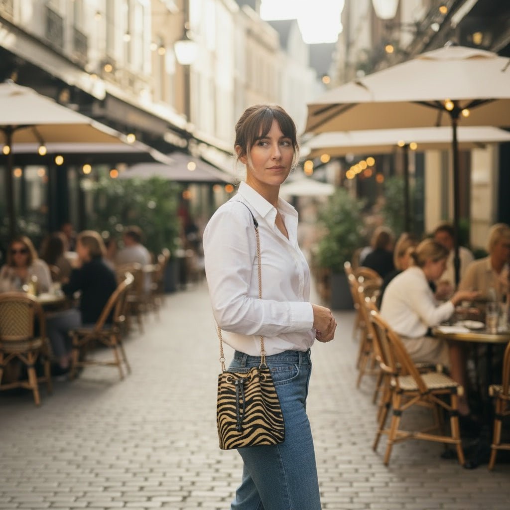Borsetta Secchiello Style Life Zebrata Marrone e nero - Pito’s|Bag