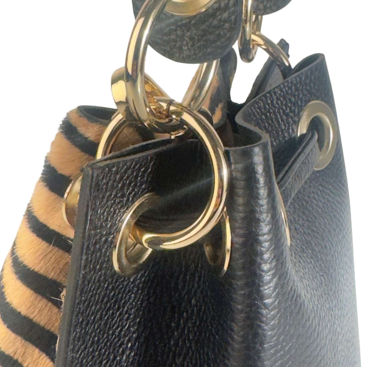 Borsetta Secchiello Style Life Zebrata Marrone e nero - Pito’s|Bag