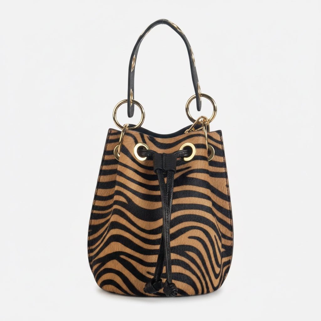 Borsetta Secchiello Style Life Zebrata Marrone e nero - Pito’s|Bag