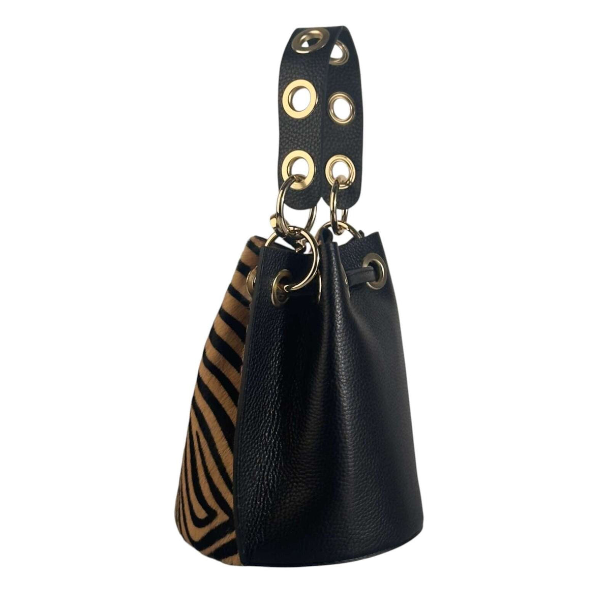 Borsetta Secchiello Style Life Zebrata Marrone e nero - Pito’s|Bag