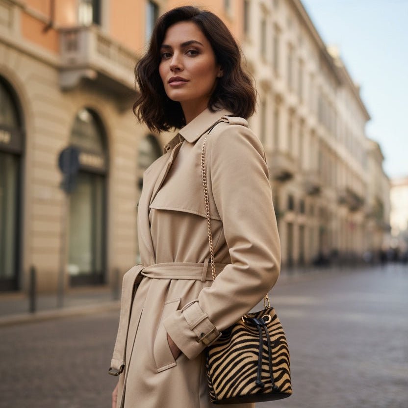 Borsetta Secchiello Style Life Zebrata Marrone e nero - Pito’s|Bag
