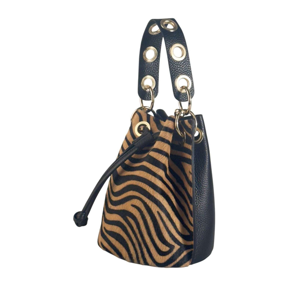 Borsetta Secchiello Style Life Zebrata Marrone e nero - Pito’s|Bag